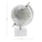9" White Ceramic & Metal Contemporary Globe
